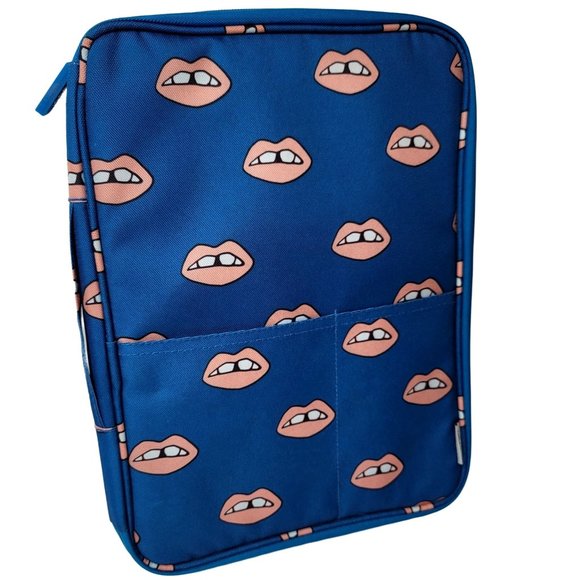 YOOBI Blue Lips Laptop Chromebook Case Multiple Compartment  Document Organizer - Picture 2 of 7